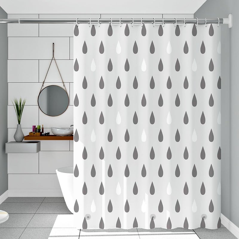 jssablo Shower Curtain Liner, 100% Waterproof Peva Shower Curtains with 3 Duty Heavy Bottom Magnets and 12 Rust Proof Grommets, 72x72 Weighted Shower Liner for Shower Stall, Bathtubs - Image 1